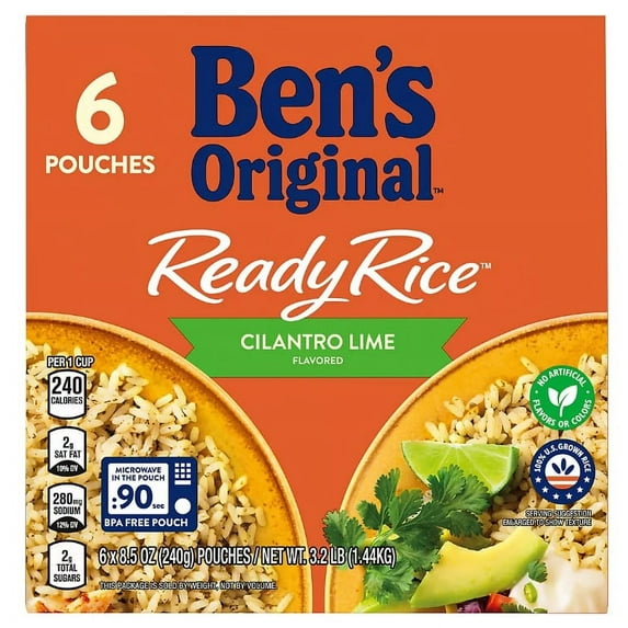 Ben's Original Ready Rice Cilantro Lime Rice, 8.5 Ounce (Pack of 6)