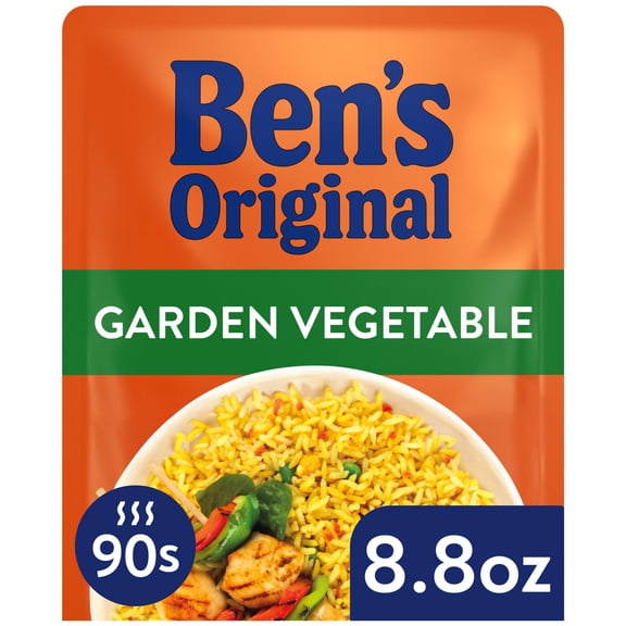 Ben's Original Ready Rice Garden Vegetable Flavored Rice, Easy Dinner Side, 8.8 Ounce Pouch