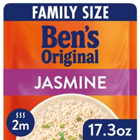 Ben's Original Ready Rice Jasmine Family Size Rice, Easy Dinner Side, 17.3 oz Pouch
