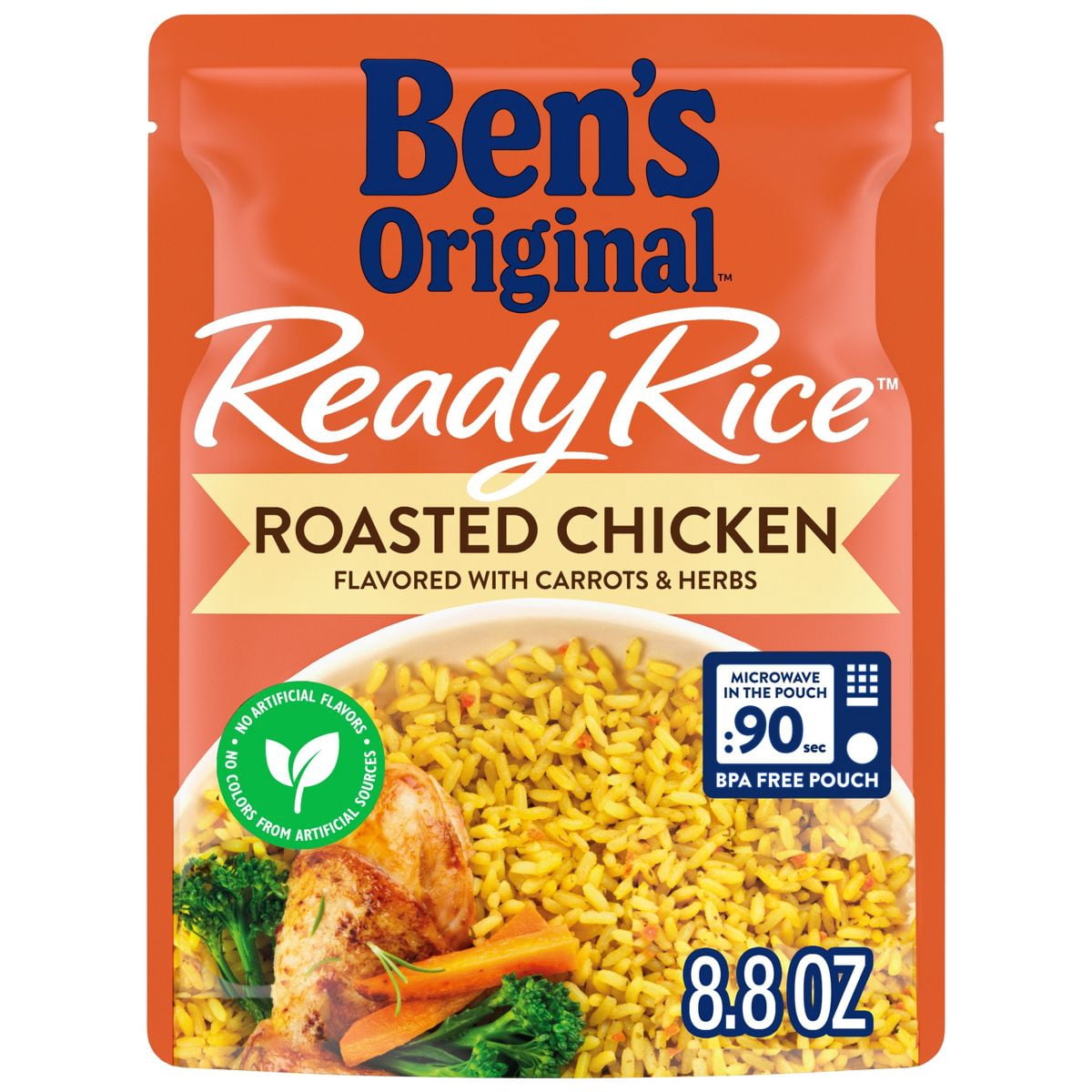 Ben's Original Ready Rice Roasted Chicken Rice Microwavable Pouch - 8 ...
