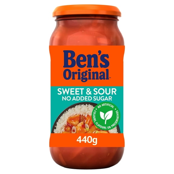 Ben's Original Sweet & Sour No Added Sugar Sauce 440g, Imported from Britain