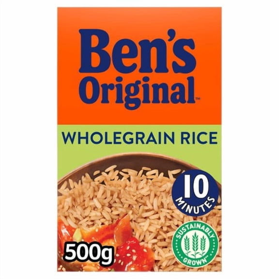 Ben's Original Wholegrain Rice 500g, British Import (Pack of 3)