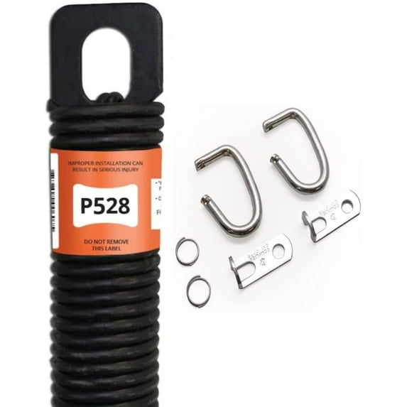 Ben's P528 28-Inch Plug-End Garage Door Spring (.207 in #5 Wire) with C-Hook (Pair)