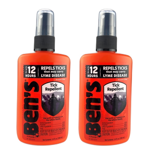 Ben's Tick Repellent - Tick, Mosquito & Insect Repellent Spray for Adults & Children - Bug Spray with 20% Picaridin - Offers 12 Hours of Protection - 3.4 fl oz (Pack of 2)