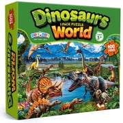 BenBen 100 Piece Puzzles for Kids 4-8, Dinosaur Jigsaw Puzzles for Toddlers 3-5