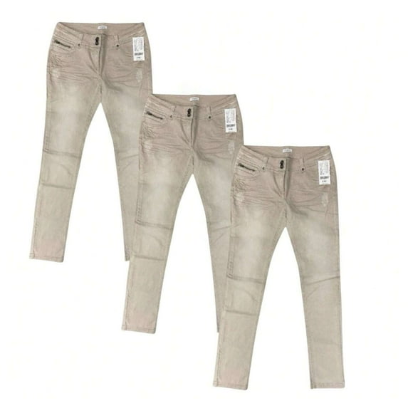 BenBen 3 Pack Women Jeans Fitted Denim Stretch Unique Style