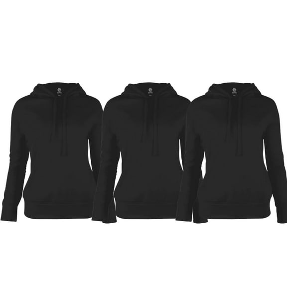 BenBen 3 Pack Women Slim Cut Pullover Hoodie Tech Fleece