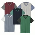 thumbnail image 1 of BenBen 5 Pack Men T Shirts Tees Athletic Tops Everyday Wear, 1 of 4