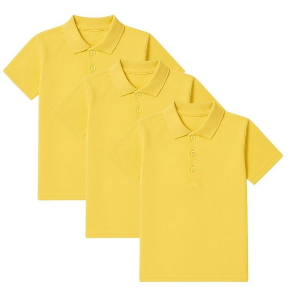 BenBen Boys Polo Shirts 3 Pack – Short Sleeve Cotton Uniform Tops for School, Casual Outfits & Everyday Wear Size 4y to 16y
