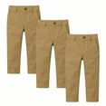 thumbnail image 1 of BenBen Boys Uniform Chino Pants 3-Pack – School Dress Pants for Kids Size 6y to 20y, 1 of 4