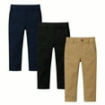 thumbnail image 1 of BenBen Boys Uniform Chino Pants 3-Pack – School Dress Pants for Kids Size 6y to 20y, 1 of 5