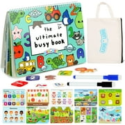 BenBen Busy Book for Toddlers, Kids, Montessori Toys, Educational Sensory Toys, 30 Themes