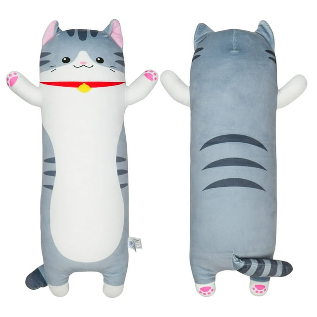 BenBen Long Cat Plush Pillow, Cat Stuffed Animal Body Pillow for Kids
