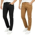 thumbnail image 1 of BenBen Men Chino Pants Slim Fit Cotton Stretch 2-Pack, 1 of 6