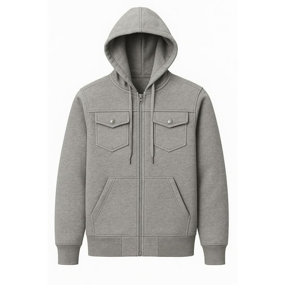 BenBen Men Hoodies Full Zip With Pocket Heavyweight Soft & Cozy
