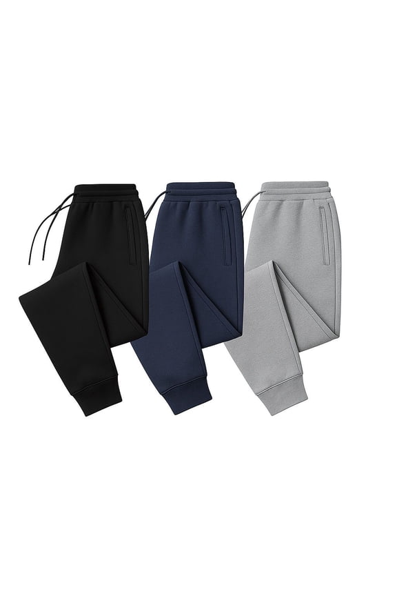 Men Jogger Pants Sweatpants Fleece Ultra Soft - 3 Pack