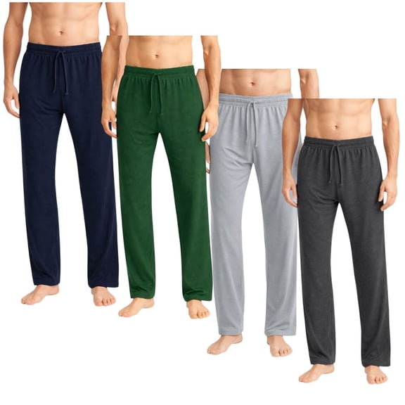 BenBen Men Pajama Pants Lounge Sleep Cotton Soft & Comfort 4-Pack