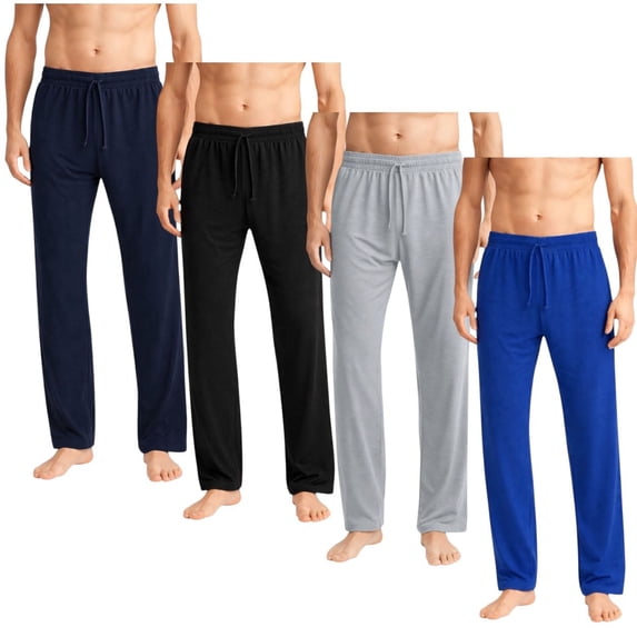 BenBen Men Pajama Pants Lounge Sleep Cotton Soft & Comfort 4-Pack