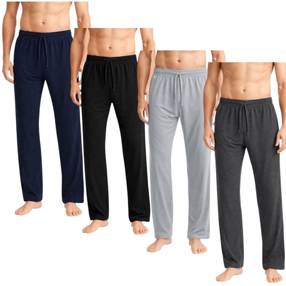 BenBen Men Pajama Pants Lounge Sleep Cotton Soft & Comfort 4-Pack