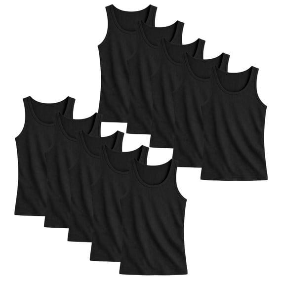 BenBen Men Tank Tops Ribbed Classic Fit Cotton Athletic Gym Workout Undershirt Breathable 10-Pack