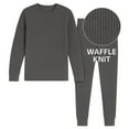 thumbnail image 1 of BenBen Men Thermal Set Waffle Knit Outfit Lightweight Winter Dress Sweater Sweatshirts Set, 1 of 15