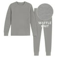 thumbnail image 1 of BenBen Men Thermal Set Waffle Knit Outfit Lightweight Winter Dress Sweater Sweatshirts Set, 1 of 15