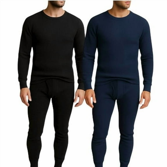 BenBen Men’s Base Layer Thermal Underwear Set Waffle Knit 2-Pack – Lightweight & Warm| S-2XL
