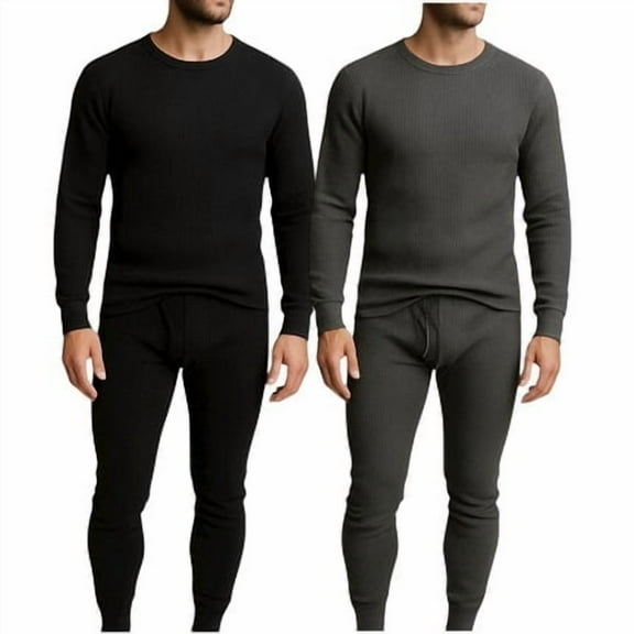 BenBen Men’s Base Layer Thermal Underwear Set Waffle Knit 2-Pack – Lightweight & Warm| S-2XL
