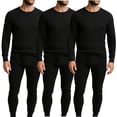 thumbnail image 1 of BenBen Men’s Base Layer Thermal Underwear Set Waffle Knit 3-Pack – Lightweight & Warm| S-2XL, 1 of 4