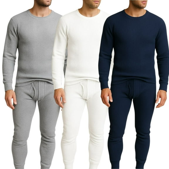 BenBen Men’s Base Layer Thermal Underwear Set Waffle Knit 3-Pack – Lightweight & Warm| S-2XL