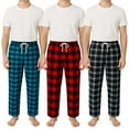 thumbnail image 1 of BenBen Men's Pajamas Flannel Plaid Cotton Perfect for Sleep & Loungewear - 3 Pack, 1 of 5
