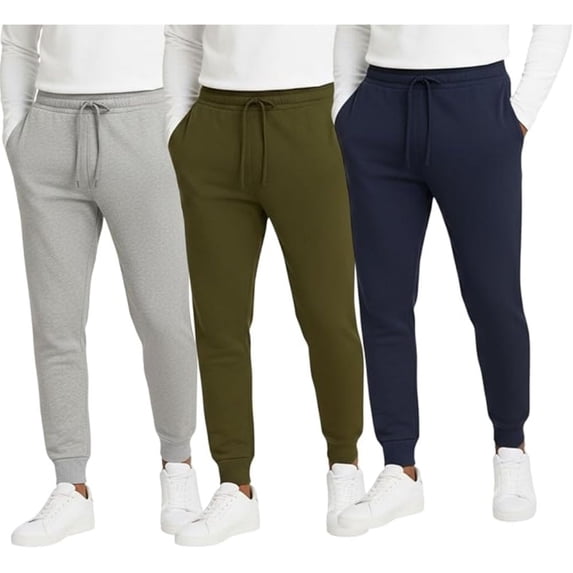 BenBen Men's Sweatpants 3-Pack – Soft Athletic Jogger Pants for Workout & Lounge | Runs Small