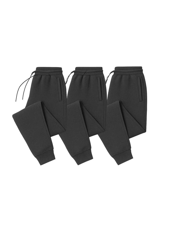 Men's Sweatpants 3-Pack – Soft Athletic Jogger Pants for Workout & Lounge