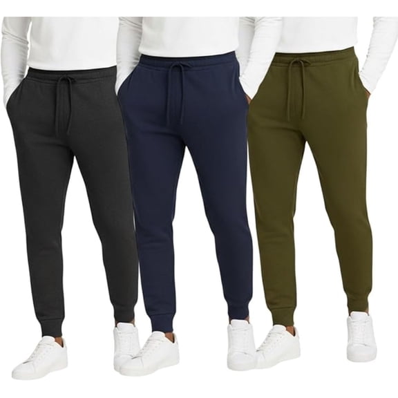BenBen Men's Sweatpants 3-Pack – Soft Athletic Jogger Pants for Workout & Lounge | Runs Small