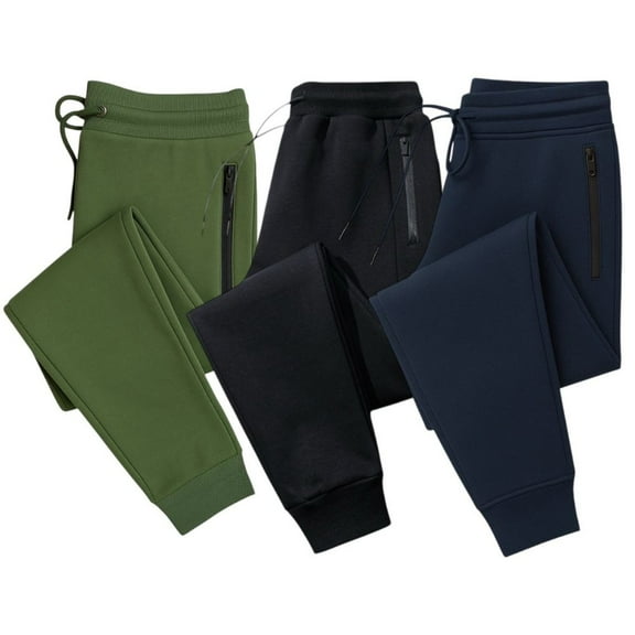 BenBen Mens Fleece Jogger Pants Sweatpants Ultra Comfort Super Soft - 3 Pack Size Medium