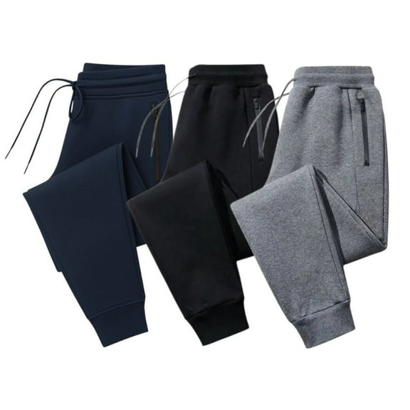 BenBen Mens Fleece Jogger Pants Sweatpants Ultra Comfort Super Soft - 3 Pack Size Small