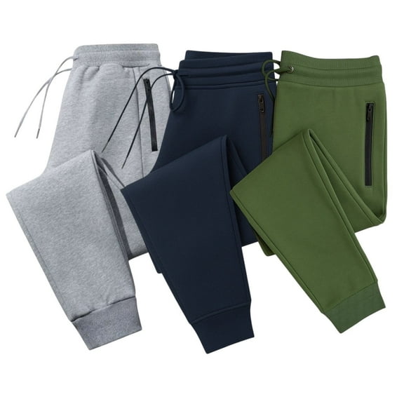 BenBen Mens Fleece Jogger Pants Sweatpants Ultra Comfort Super Soft - 3 Pack