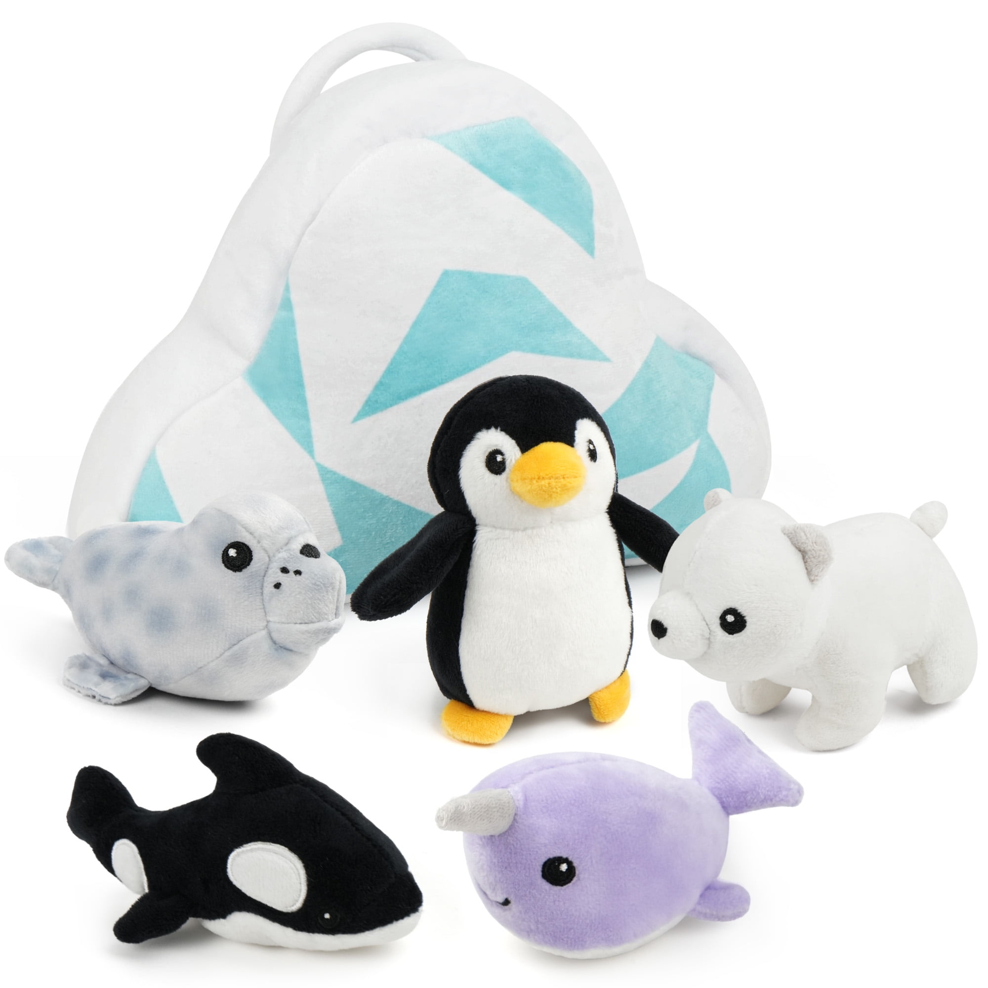 BenBen Ocean Stuffed Animal, Sea Creature Plush Toys with Iceberg