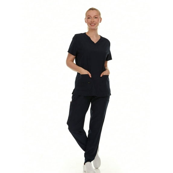BenBen Scrub Sets for Women with Pocket Nursing Medical Uniforms Stretch