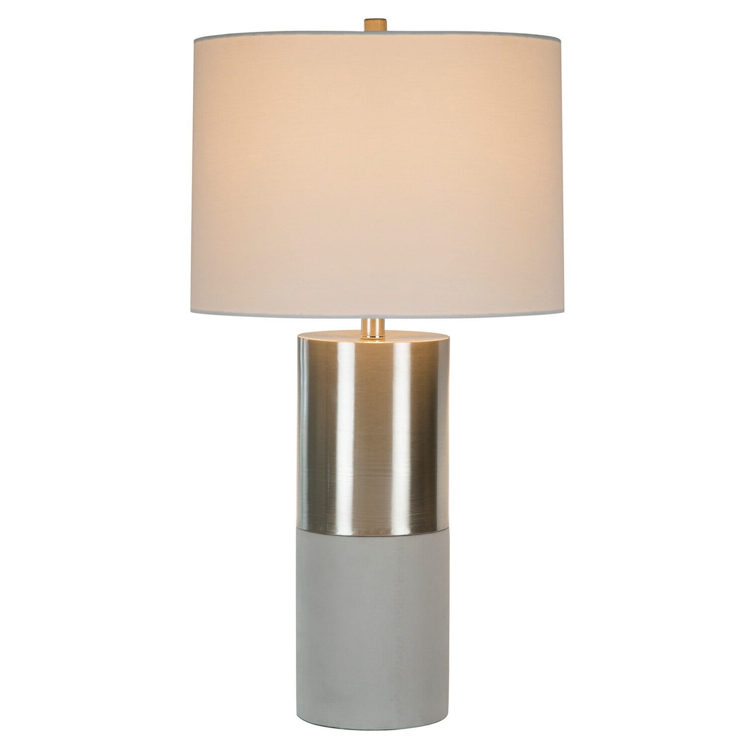 29-Inch White and Gold Metal Concrete Table Lamp Set