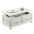 thumbnail image 1 of Benjara 48 Inch Coffee Table, Lift Top Function, 2 Drawers, White Poplar Wood, 1 of 5