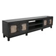 thumbnail image 1 of Aose 93 Inch TV Media Entertainment Console, Shelves, Black Pine Wood, 1 of 4