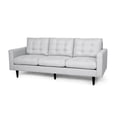thumbnail image 1 of Benjara Apex Sofa, 3 Seater, 83 Inch, Modern Button Tufted, Light Gray Fabric, 1 of 5