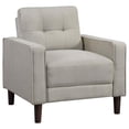 thumbnail image 1 of Benjara Bow 32 Inch Accent Chair, Grid Tufted, Track Arms, Self Welt Trim, Beige, 1 of 5