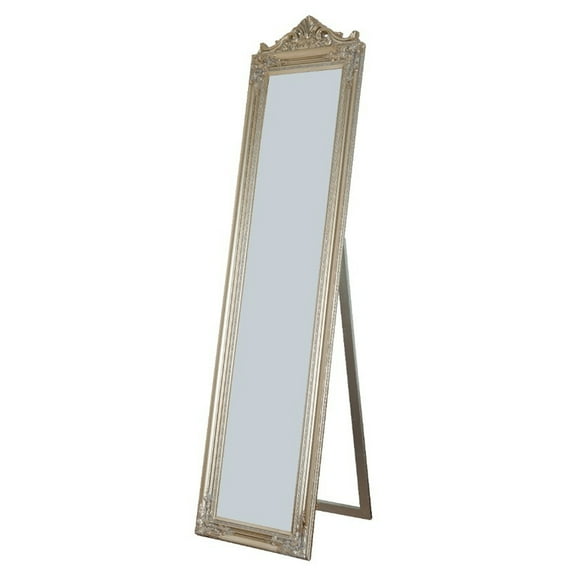 BenJara Cecilia Full Length Standing Mirror with Decorative Design, Black-Color:Champagne Gold,Size:71"