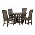 thumbnail image 1 of Benjara Cora 48" Dining Table- Round Rubberwood Frame- Brown Ash Veneer, 1 of 9