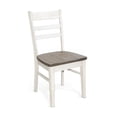 thumbnail image 1 of Dean Dining Chair Set of 2, Ladderback Design, White Mahogany Wood, 1 of 10