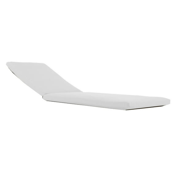 Edie 76 " Outdoor Chaise Lounger White Aluminum Frame White Cushions