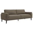 thumbnail image 1 of Benjara Fiza 87 Inch Sofa, Taupe Polyester, Track Arms, Pocket Coils, Double Frame, 1 of 5