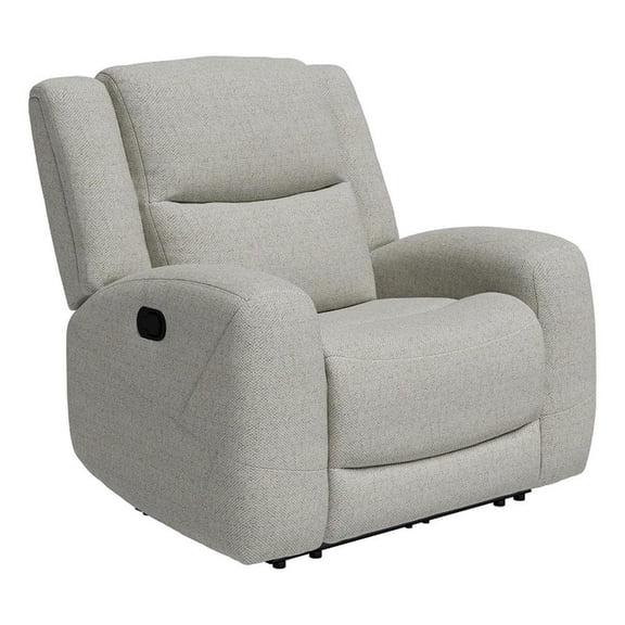 Gira Manual Recliner Chair with Contour Armrest- Wood Frame- Beige Fabric